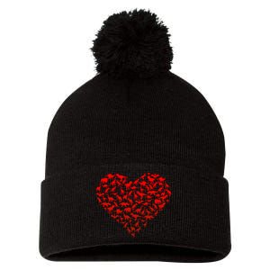 Dinosaur Love Heart Cute Valentines Day Pom Pom 12in Knit Beanie