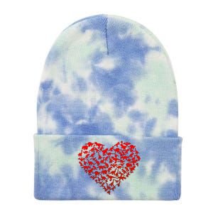 Dinosaur Love Heart Cute Valentines Day Tie Dye 12in Knit Beanie