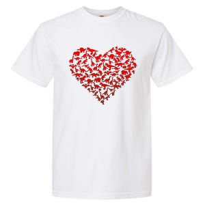 Dinosaur Love Heart Cute Valentines Day Garment-Dyed Heavyweight T-Shirt