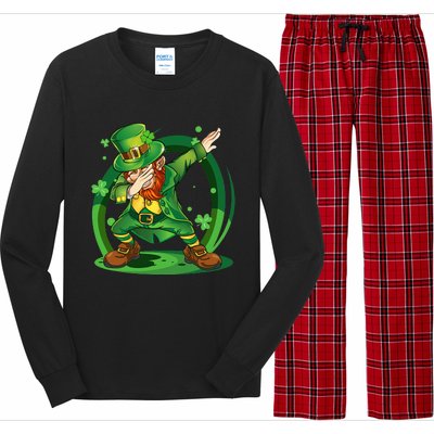 Dabbing Leprechaun Happy St Patricks Day Long Sleeve Pajama Set