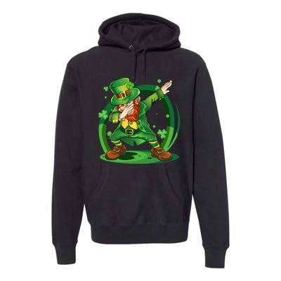 Dabbing Leprechaun Happy St Patricks Day Premium Hoodie