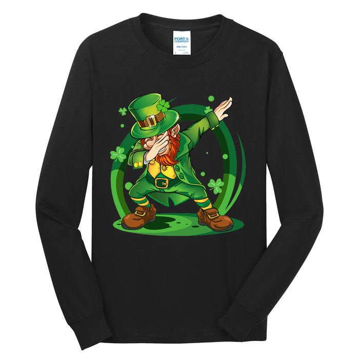 Dabbing Leprechaun Happy St Patricks Day Tall Long Sleeve T-Shirt