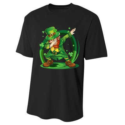 Dabbing Leprechaun Happy St Patricks Day Performance Sprint T-Shirt