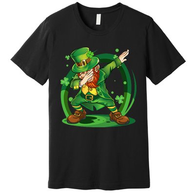 Dabbing Leprechaun Happy St Patricks Day Premium T-Shirt