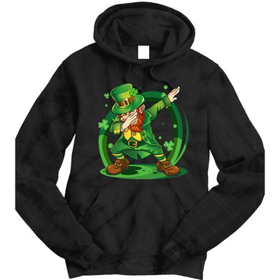 Dabbing Leprechaun Happy St Patricks Day Tie Dye Hoodie