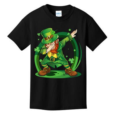 Dabbing Leprechaun Happy St Patricks Day Kids T-Shirt