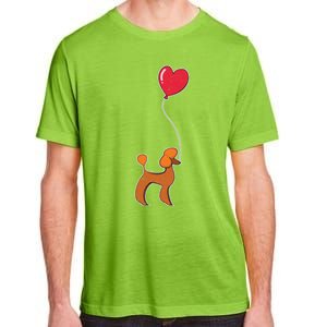 Dog Lover Heart Valentines Day Gift Animal Poodle Gift Adult ChromaSoft Performance T-Shirt