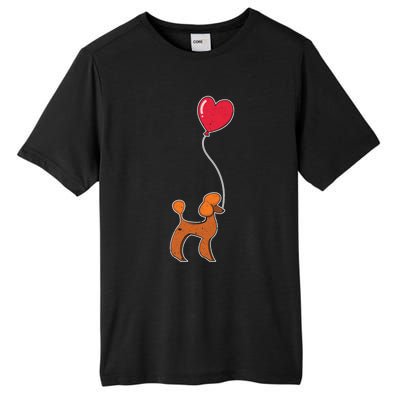 Dog Lover Heart Valentines Day Gift Animal Poodle Gift Tall Fusion ChromaSoft Performance T-Shirt