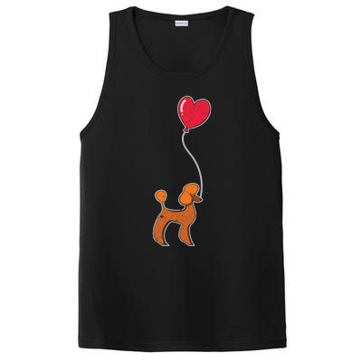 Dog Lover Heart Valentines Day Gift Animal Poodle Gift PosiCharge Competitor Tank