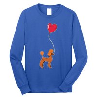 Dog Lover Heart Valentines Day Gift Animal Poodle Gift Long Sleeve Shirt