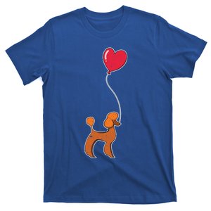 Dog Lover Heart Valentines Day Gift Animal Poodle Gift T-Shirt