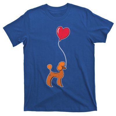 Dog Lover Heart Valentines Day Gift Animal Poodle Gift T-Shirt