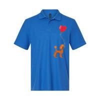 Dog Lover Heart Valentines Day Gift Animal Poodle Gift Softstyle Adult Sport Polo