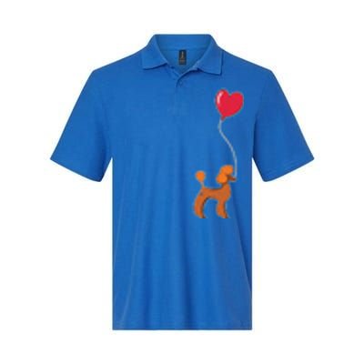 Dog Lover Heart Valentines Day Gift Animal Poodle Gift Softstyle Adult Sport Polo