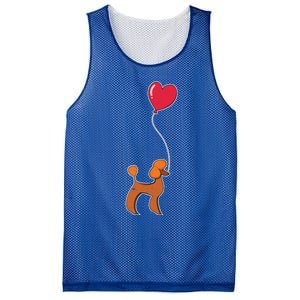 Dog Lover Heart Valentines Day Gift Animal Poodle Gift Mesh Reversible Basketball Jersey Tank