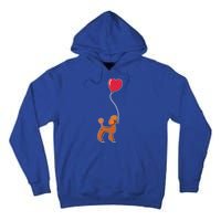 Dog Lover Heart Valentines Day Gift Animal Poodle Gift Tall Hoodie