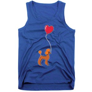 Dog Lover Heart Valentines Day Gift Animal Poodle Gift Tank Top