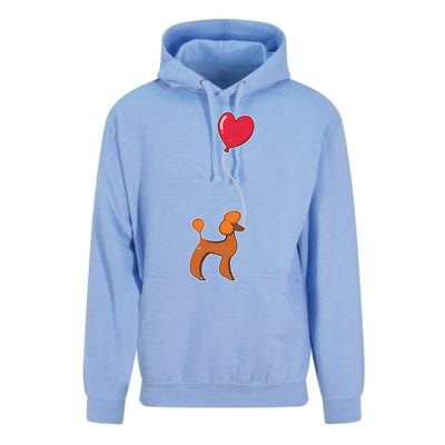 Dog Lover Heart Valentines Day Gift Animal Poodle Gift Unisex Surf Hoodie