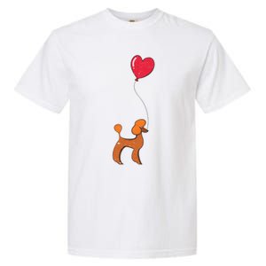 Dog Lover Heart Valentines Day Gift Animal Poodle Gift Garment-Dyed Heavyweight T-Shirt