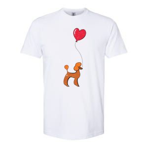 Dog Lover Heart Valentines Day Gift Animal Poodle Gift Softstyle CVC T-Shirt