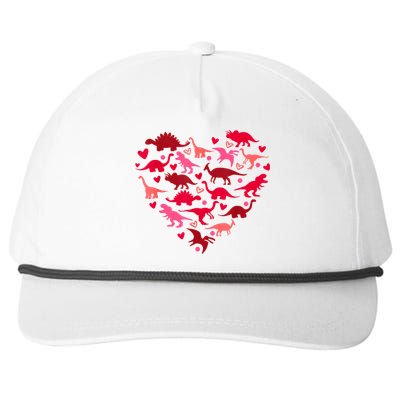 Dinosaur Love Heart T Rex Cute Valentines Day Snapback Five-Panel Rope Hat