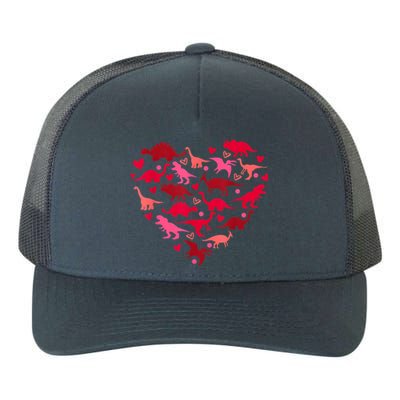 Dinosaur Love Heart T Rex Cute Valentines Day Yupoong Adult 5-Panel Trucker Hat