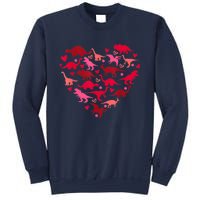 Dinosaur Love Heart T Rex Cute Valentines Day Sweatshirt