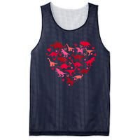 Dinosaur Love Heart T Rex Cute Valentines Day Mesh Reversible Basketball Jersey Tank