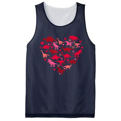 Dinosaur Love Heart T Rex Cute Valentines Day Mesh Reversible Basketball Jersey Tank