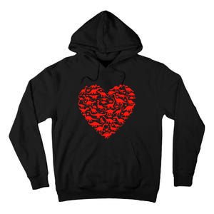 Dinosaur Love Heart T Rex Cute Valentines Day Tall Hoodie