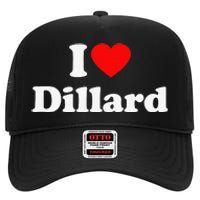 Dillard Love Heart College University Alumni High Crown Mesh Back Trucker Hat