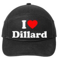 Dillard Love Heart College University Alumni 7-Panel Snapback Hat