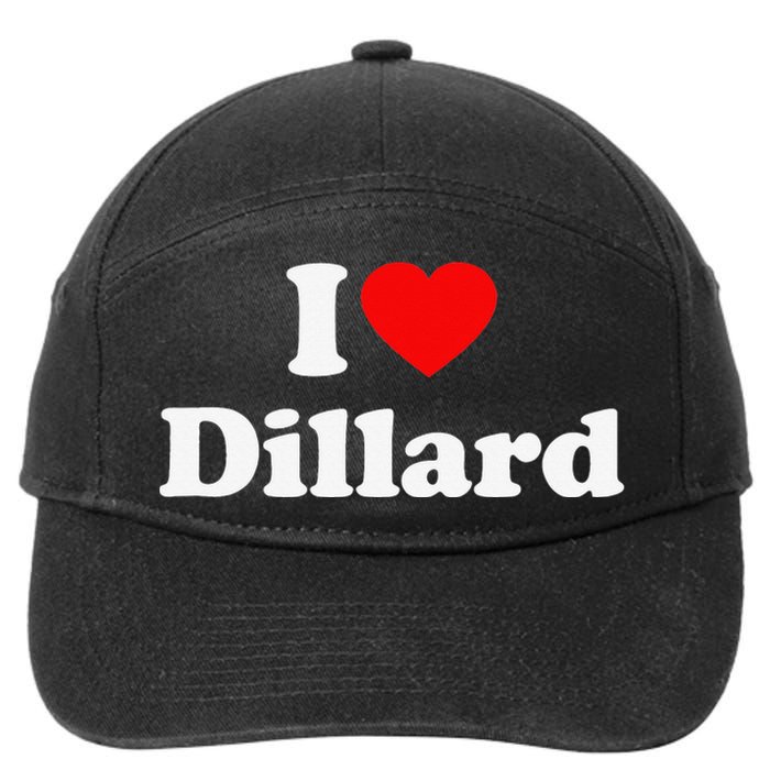 Dillard Love Heart College University Alumni 7-Panel Snapback Hat