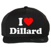 Dillard Love Heart College University Alumni Wool Snapback Cap