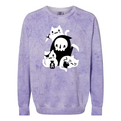 DeathS Little Helpers Colorblast Crewneck Sweatshirt