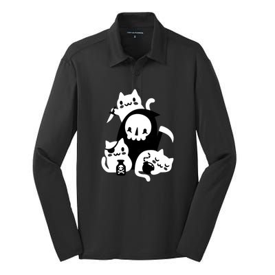 DeathS Little Helpers Silk Touch Performance Long Sleeve Polo