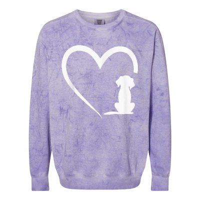 Dog Loves Heart dog paw Heart Dogs Colorblast Crewneck Sweatshirt