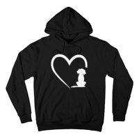 Dog Loves Heart dog paw Heart Dogs Hoodie