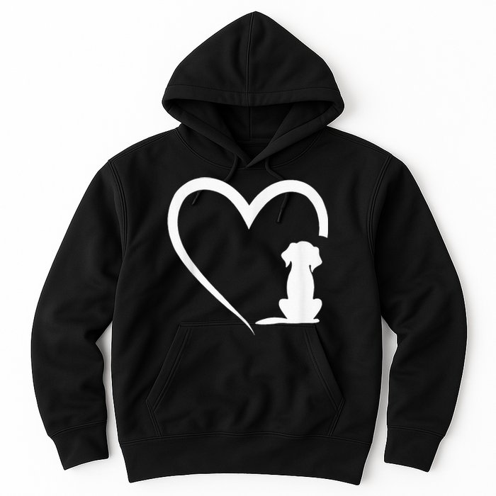 Dog Loves Heart dog paw Heart Dogs Hoodie