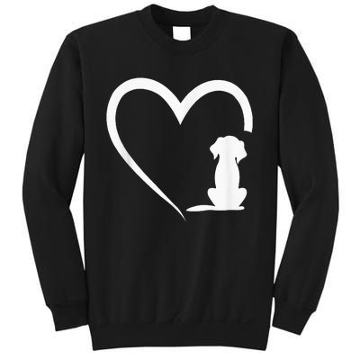 Dog Loves Heart dog paw Heart Dogs Sweatshirt