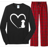 Dog Loves Heart dog paw Heart Dogs Long Sleeve Pajama Set