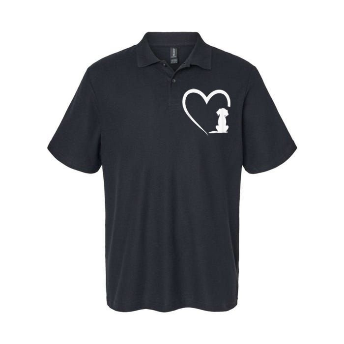 Dog Loves Heart dog paw Heart Dogs Softstyle Adult Sport Polo