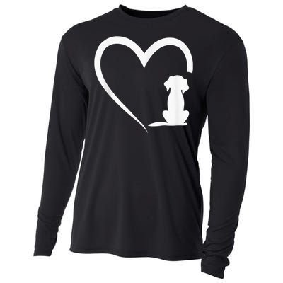 Dog Loves Heart dog paw Heart Dogs Cooling Performance Long Sleeve Crew