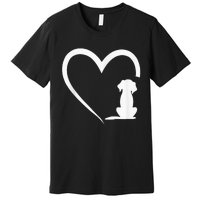 Dog Loves Heart dog paw Heart Dogs Premium T-Shirt