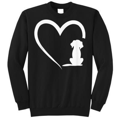 Dog Loves Heart dog paw Heart Dogs Tall Sweatshirt