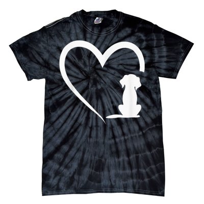 Dog Loves Heart dog paw Heart Dogs Tie-Dye T-Shirt