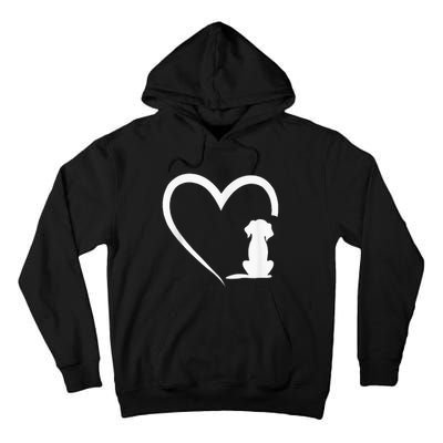 Dog Loves Heart dog paw Heart Dogs Tall Hoodie