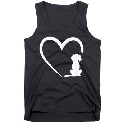 Dog Loves Heart dog paw Heart Dogs Tank Top