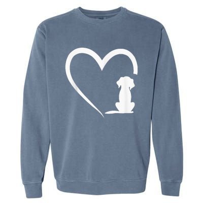 Dog Loves Heart dog paw Heart Dogs Garment-Dyed Sweatshirt