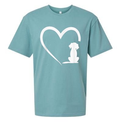 Dog Loves Heart dog paw Heart Dogs Sueded Cloud Jersey T-Shirt